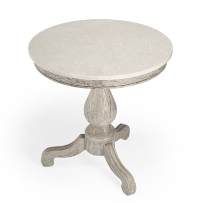 Danielle Marble 24" Pedestal Side Table
