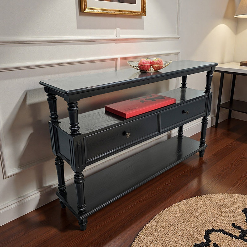 Console américaine de luxe légère et simple, 34.6" H x 47.2" W x 13" D, Noir