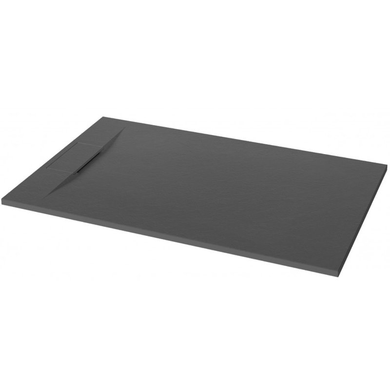 Base de douche en composite renforcé, 60 po x 32 po, Noir mat