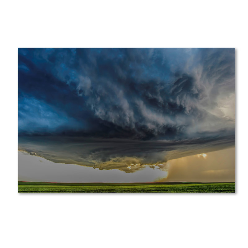 « storm over greenfield », impression sur toile tendue, H 30 po x l 47 po