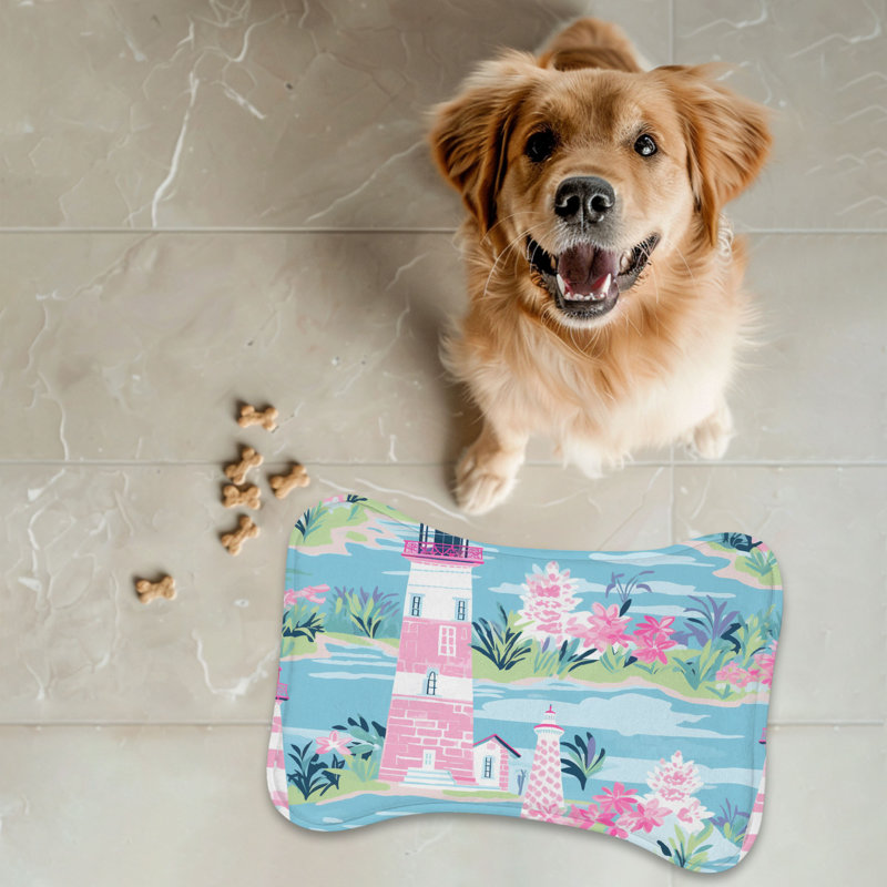 Classy Coastal Beacons - 1 Piece Bone Shape Feeding Mat