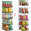 Ensemble de 5 paniers de rangement en fil de fer empilables XXL, organisateur de garde-manger très grande capacité et rangement multi-usages pour fruits et légumes