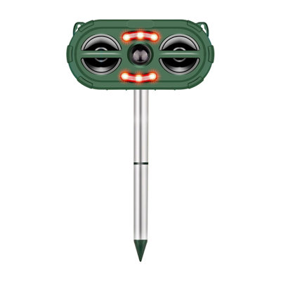 Solar-Powered Ultrasonic Animal Repeller With Motion Sensor Ideal For Farms, Gardens, And Yards Repels Deer, Raccoons, Squirrels, And Other Animals Eco-Friendly