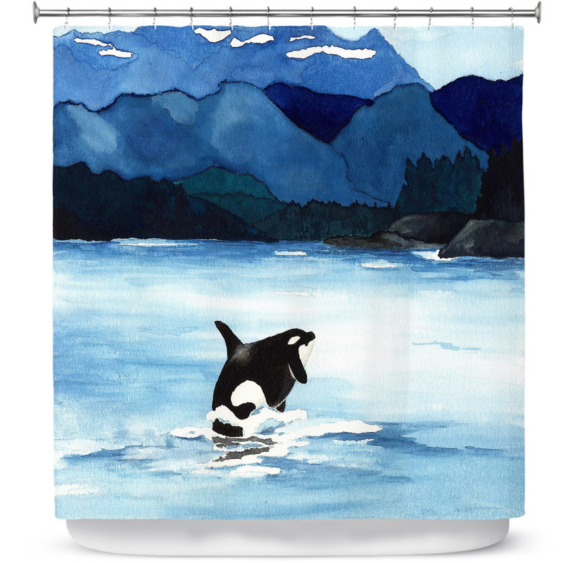 Rideau de douche simple orca beach