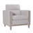 Compact Modern Sofa For Living Room, Blue Polyester With Solid Wood Legs