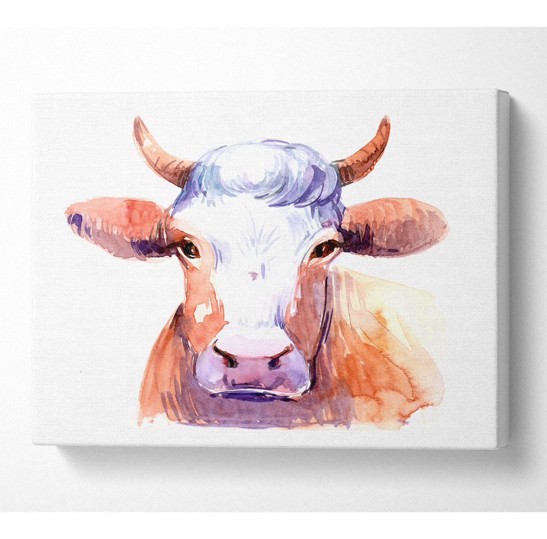 Cow Stare - No Frame Art Prints on Canvas