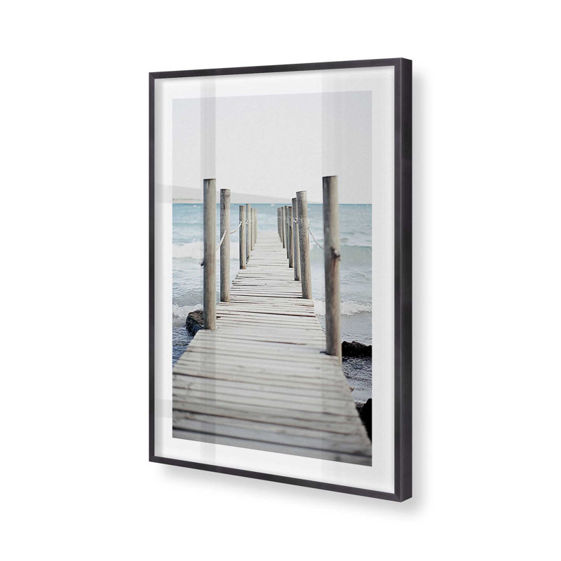 Jetty Dreams Escape, Single Picture Frame Weathered Zinc, 12.25" H x 15.25" W