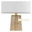 Ensemble de 2 lampes de table bohèmes en rotin avec abat-jour en lin, lampes de chevet à intensité variable (3 niveaux) pour salon et chambre, marron
