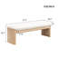 Tabouret de pieds rectangulaire en bois d'hévéa beige de 51,5 pouces, structure solide et stable, siège moelleux, pour la chambre à coucher, le salon, la table de chevet sans dossier, s'adapte au décor nordique, décor de couloir de chambre à coucher
