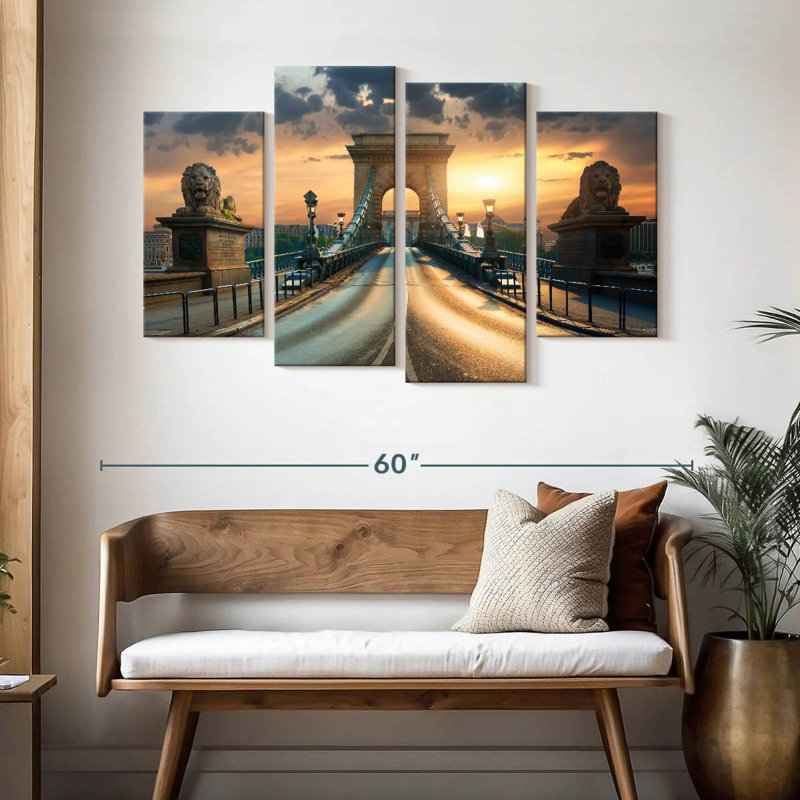 Keesha Szechenyi Chain Bridge At Sunset