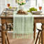 Boho Tassel Table Runner, Farmhouse Style Kitchen Table Decoration, Holiday Wedding Party Dinning Birthday Decor 33x183 cm-1581619612
