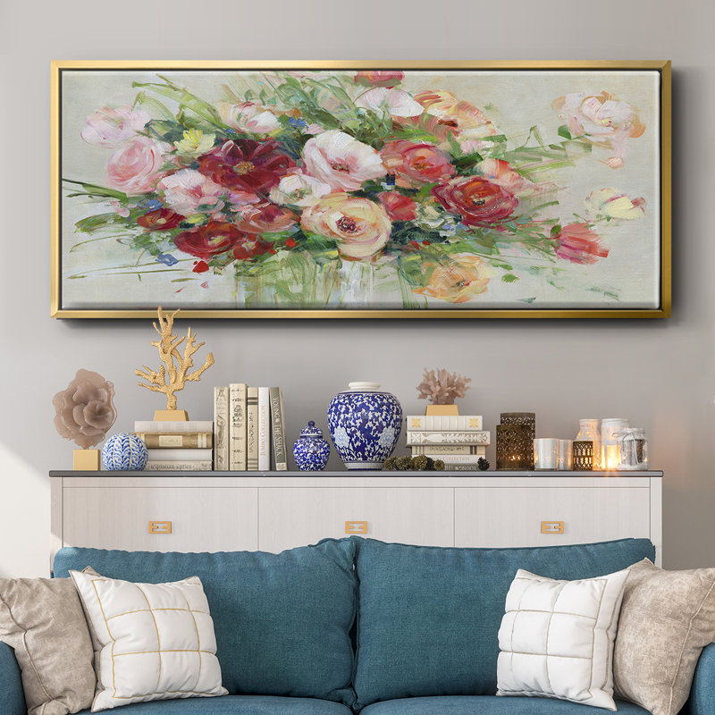 Just Peachy- Framed Canvas, 20" H x 50" W
