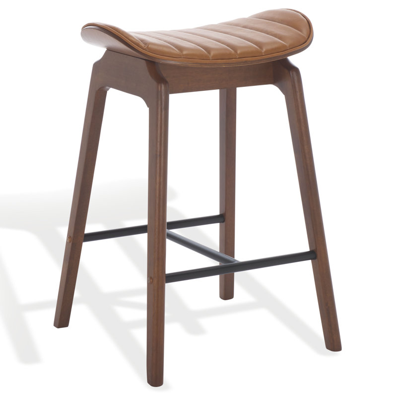 Elline Wood Counter Stool, Brown