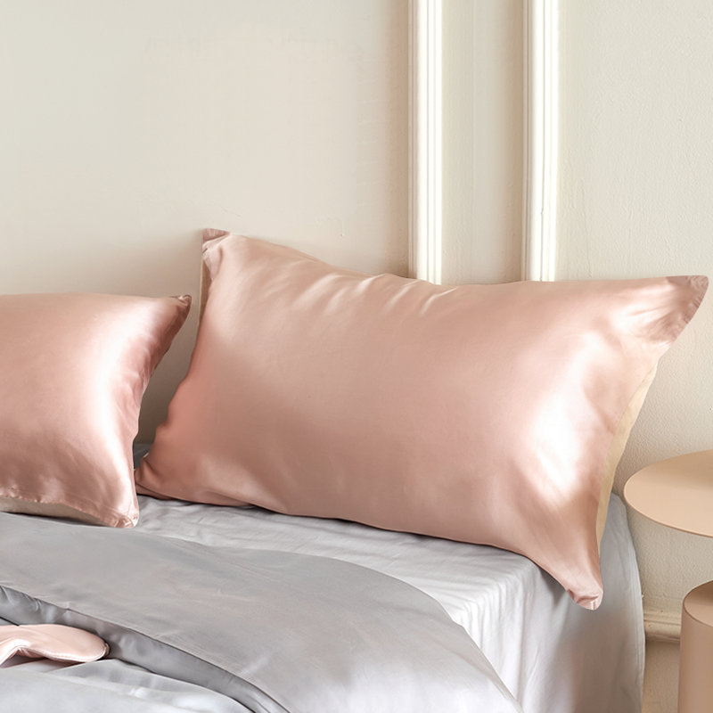 Zippered 19 Momme Natural Mulberry Silk Pillowcase, Both‑Side Real Silk Pillow Cover for Hair & Skin, Sold as 1 Piece - NTBAY