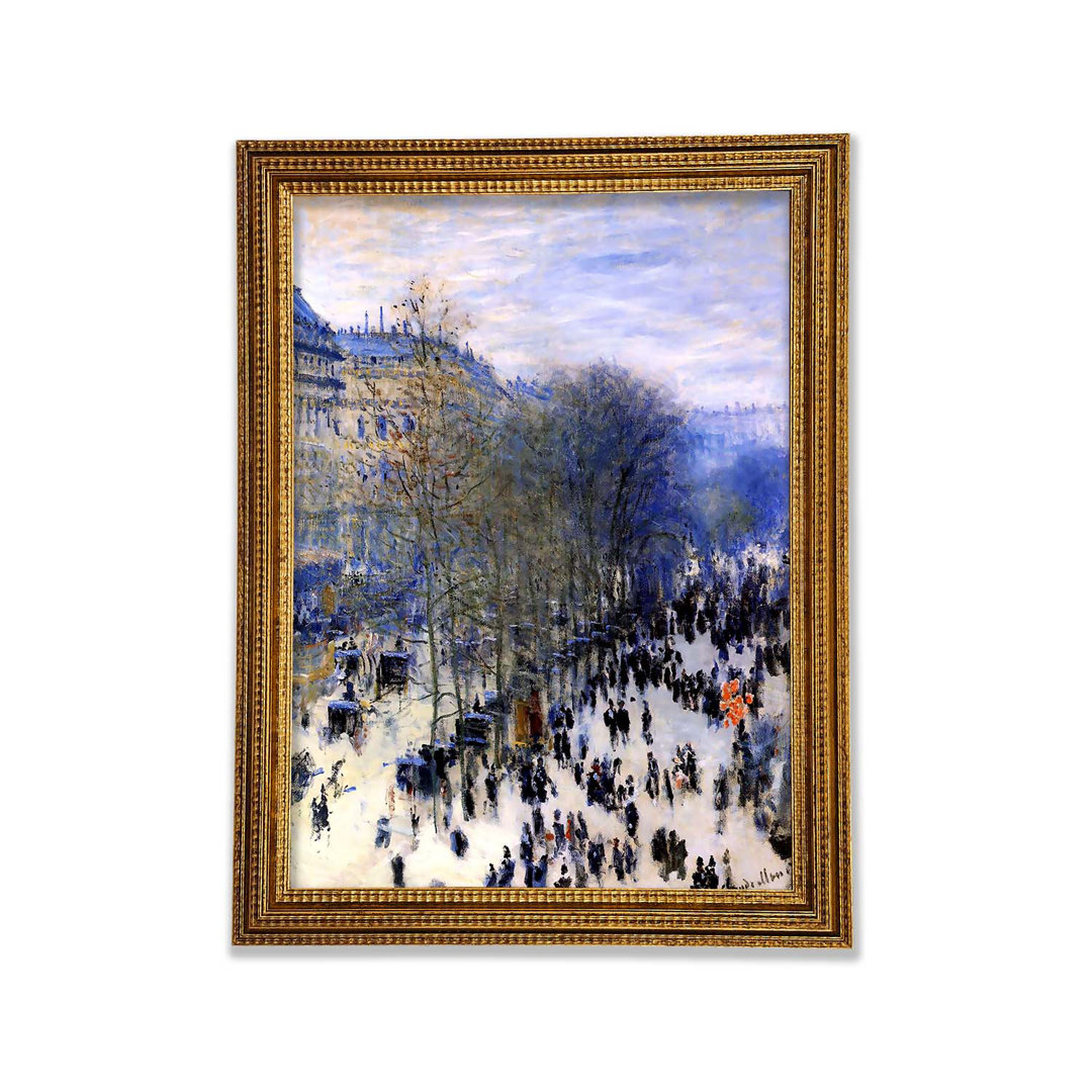 Gerahmtes Leinwandbild Monet Boulevard Des Capucines