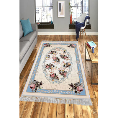 Luxurious Velvet Area Rug (4.6 x 7.2 ft), 100% Antibacterial Fabric, Non-Slip Cotton Backing, Pile Height: 0.4 in | Machine Washable, 3D Digital Print Design | Perfect for Living Room & Bedroom Decor, Soft & Durable
