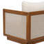 Fauteuil club d'extérieur, bois d'acacia et PVC-coated polyester