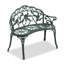 Elegant Aeruginous Cast Aluminum Patio Bench-1062887235
