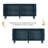 62" Vintage Buffet Cabinet with Adjustable Shelves and 4 Doors, Sideboard with Hollow Carved-1247309914