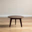 Table basse compacte en chêne massif, table centrale de 60 cm facile à assembler pour le salon ou le bureau - finition noyer