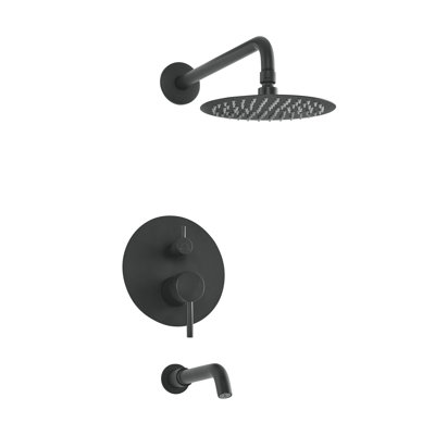 Ivy Single-Handle 1-Spray Tub And Shower Faucet In Matte Black (Valve Included)