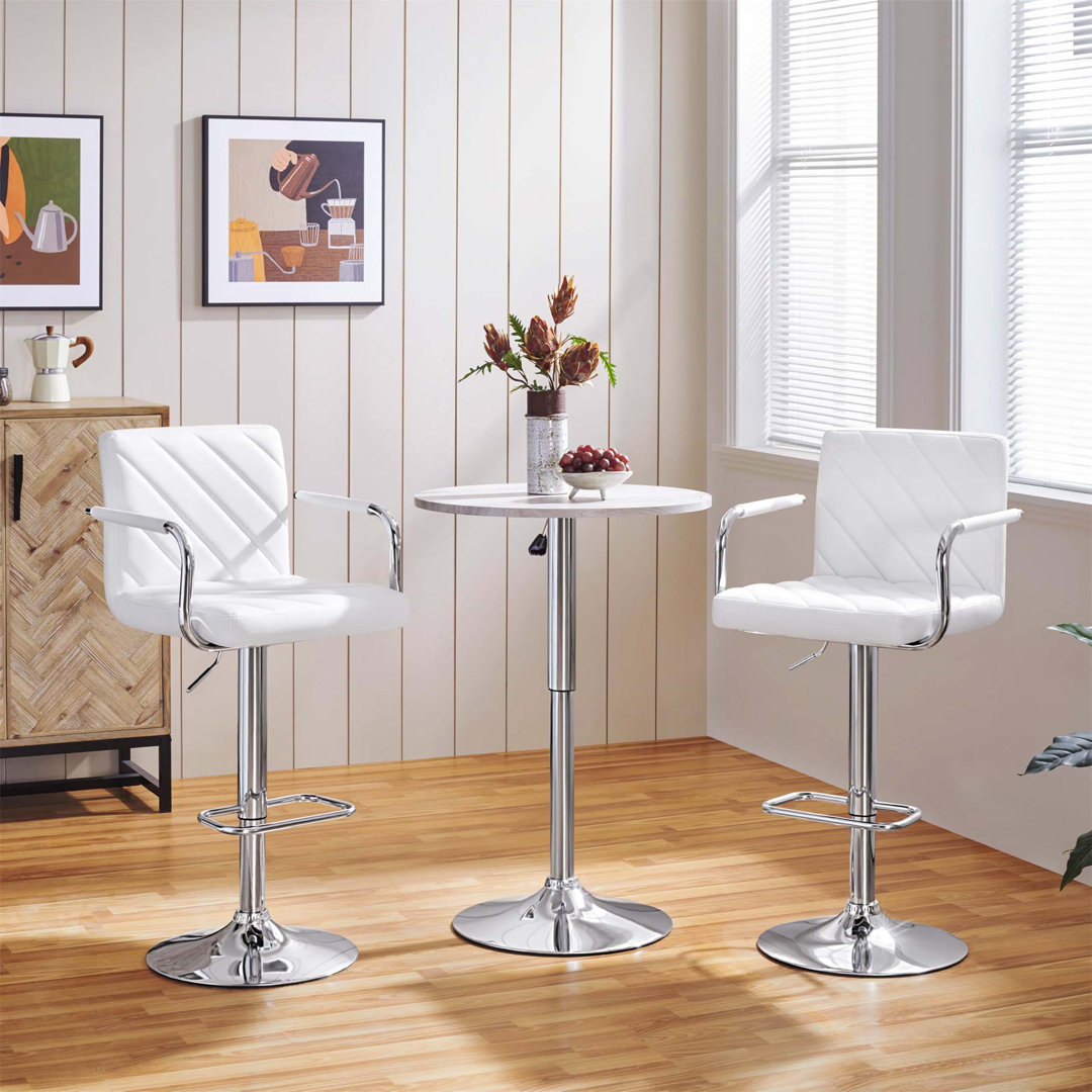 Bigvai Adjustable Height Counter Stool with Metal Frame