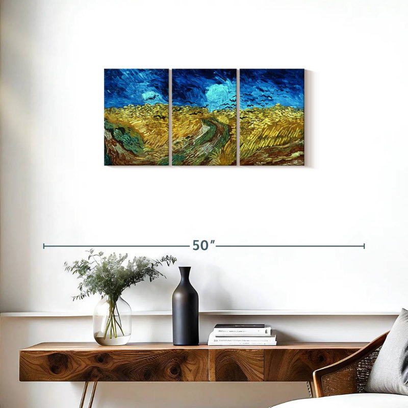 Avery Wheatfield With Crows 1890, 15" H x 32" W
