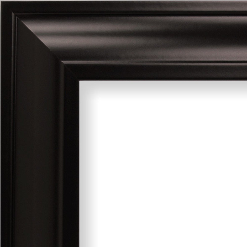 Cadre photo simple biseauté Farkas, Noir satiné, 12 po x 12 po