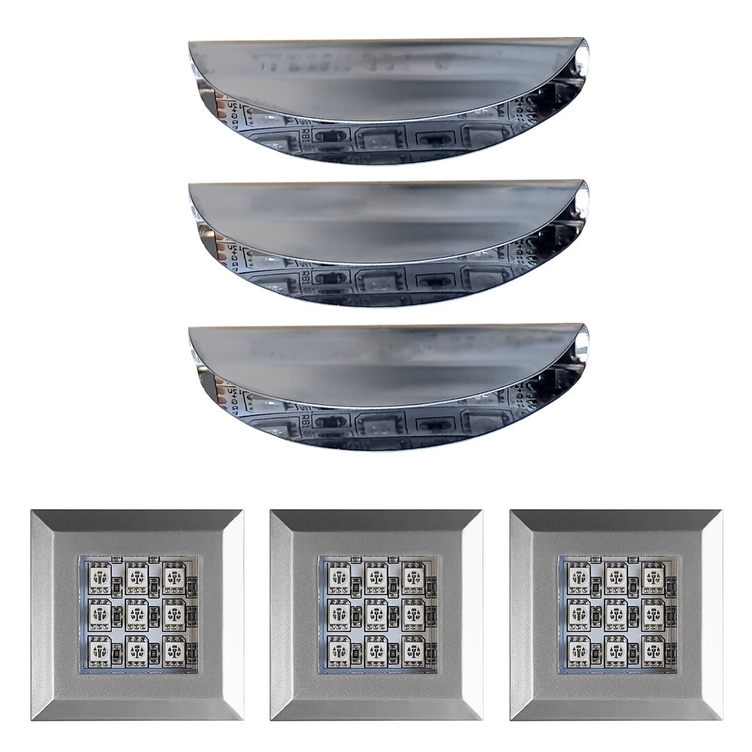 LED-Beleuchtungs-Set Peckforton (3 Lichtleisten, 3 Puckleuchten)