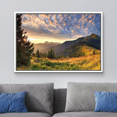 Autumn Fall " Sunset Over The Golden Mountain Forest "