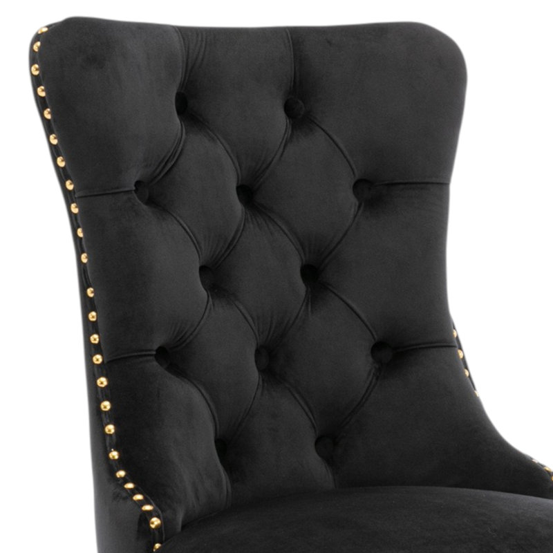 2 Pcs High-End Tufted Solid Wood Contemporary Velvet Upholstered Dining Chair With Wood Legs Nailhead Trim,Upholstered dining room chair,dinning chair,kitchen chair