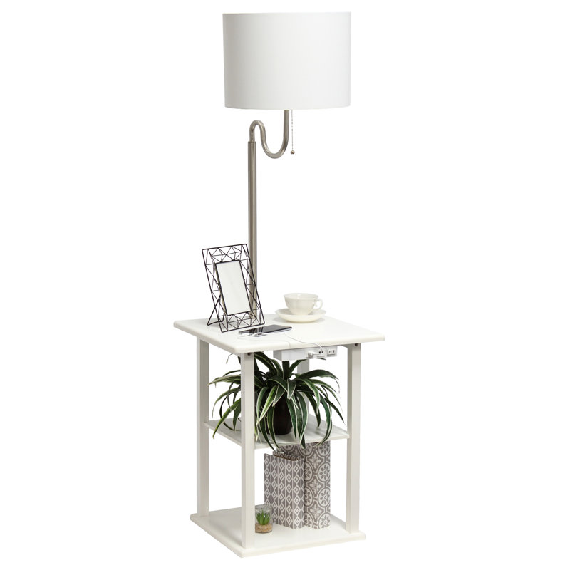 Jeneene 57'' Column Floor Lamp, White
