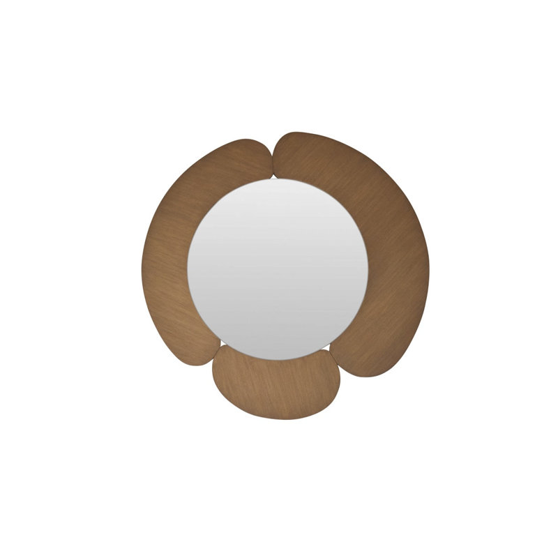 Sara Solid Wood Mirror, Natural Wood