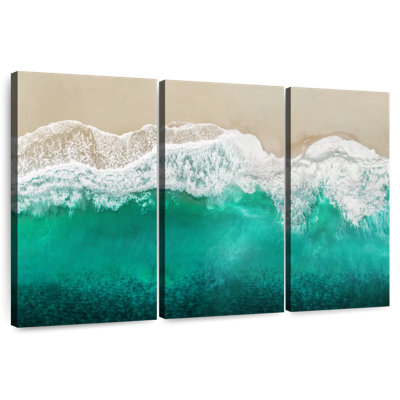 Gillard Teal Ocean Waves From Above I