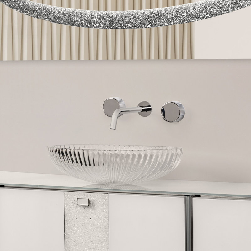 Primo Luxury Wall-Mount Bathroom Faucet, Chrome