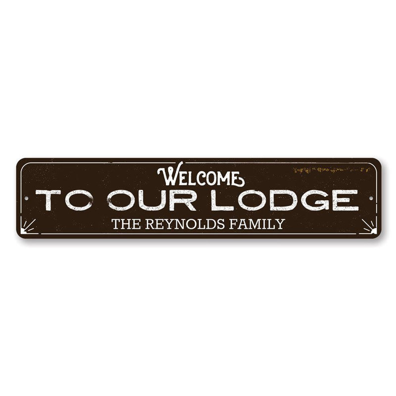 Enseigne en aluminium Lodge Lodge, H 4 po x l 18 po x P 0,04 po