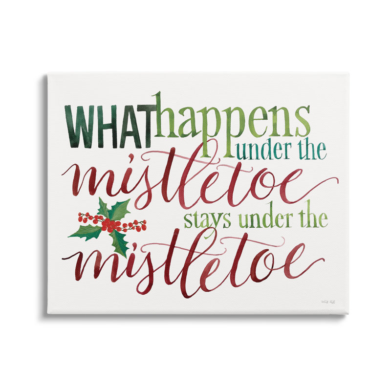 «Witty Mistletoe», citation typographique «Holly Berry», impression numérique sur toile encadrée par Cindy Jacobs