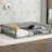 Sturdy Wood Platform Bed with Guardrail and Pillow for Relaxing Sleep