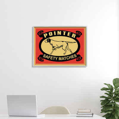 " Pointer Dog Safety Matches Vintage Advertisement Red Yellow " by Mark Rogan