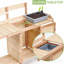 Table de rempotage d'extérieur en bois avec évier, banc de travail de table de jardin avec rangement, poste de travail pour pelouse de patio extérieur