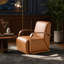 Fauteuil d'appoint rembourré en similicuir et pivotant-120095819