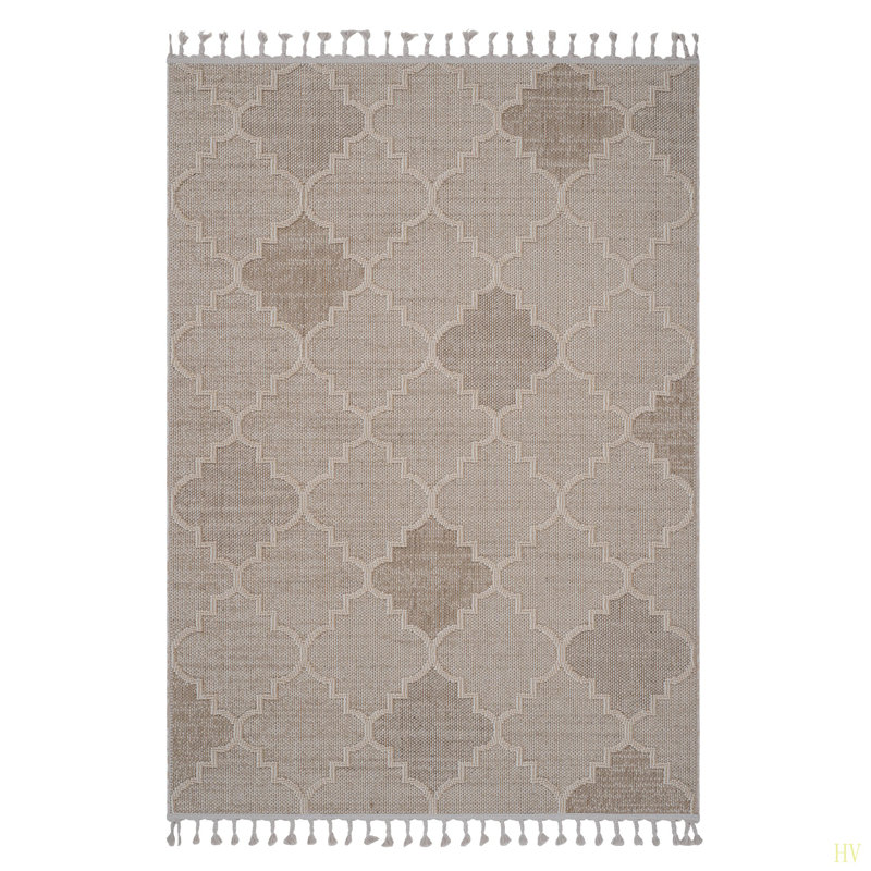 Guros Collection 8X10  / Trellis Indoor / Outdoor Area Rug, Rectangle 7'9" x 10'