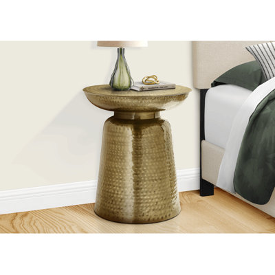 Table d'appoint, tambour, côté, bout, table de chevet, lampe, salon, chambre à coucher, métal, contemporain, moderne