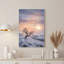 Toile givrée «Winter Tree with Birds Rising Into Sunrise Sky», art mural-132730949