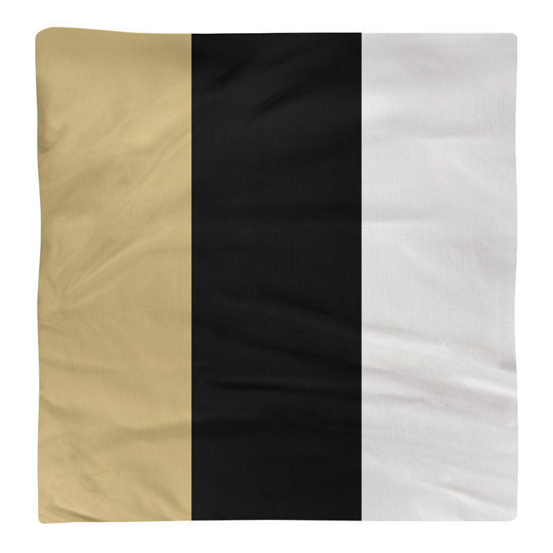 Serviette colorado, Or / noir / blanc, Sergé de coton, H 10 po x l 10 po x P 0,25 po