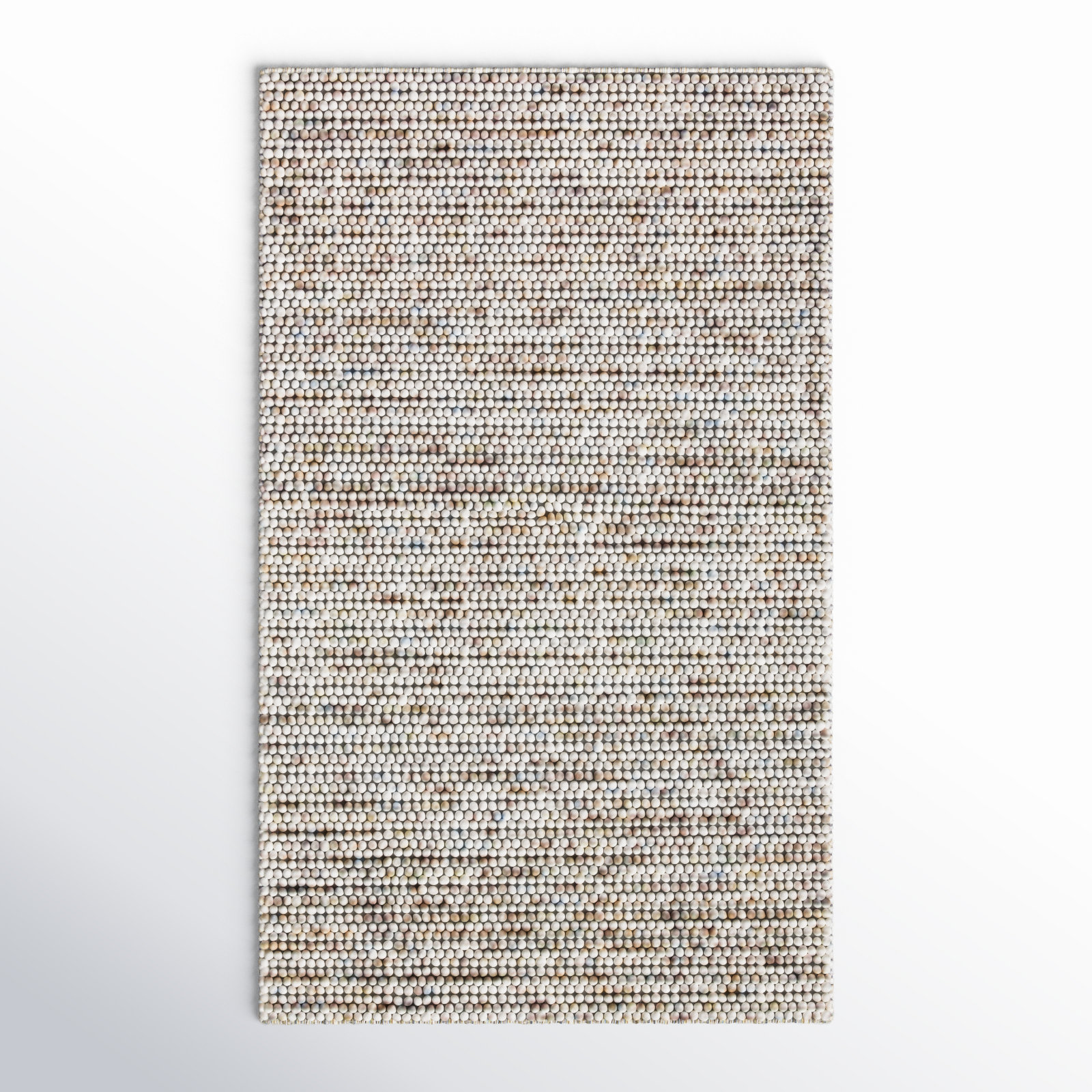 Elle Handmade Ivory / Multi Rug, Rectangle 3' x 5'