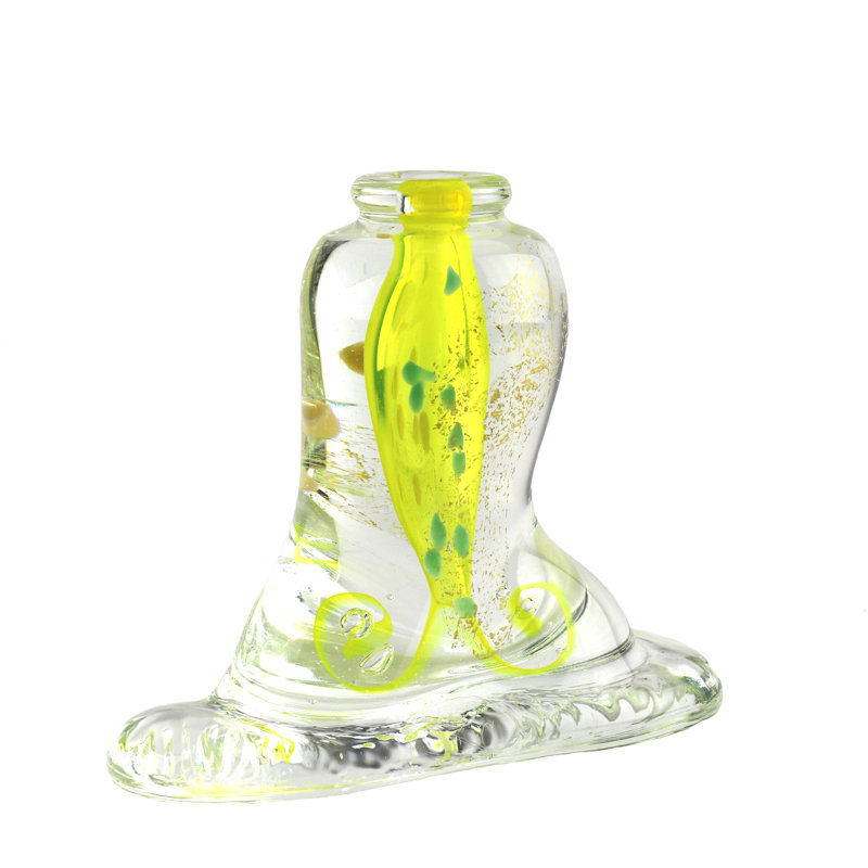 Strasbourg European Art Glass Vase Yellow