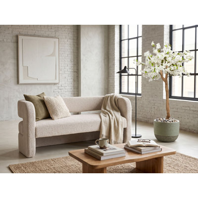 Sofa 2 Seater VIDSEL Chenille Beige