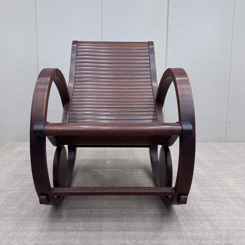 Chaise berçante en bois massif relaxante et confortable