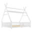 Lit double en pin blanc avec barrière de sécurité basse-74264978-74264989